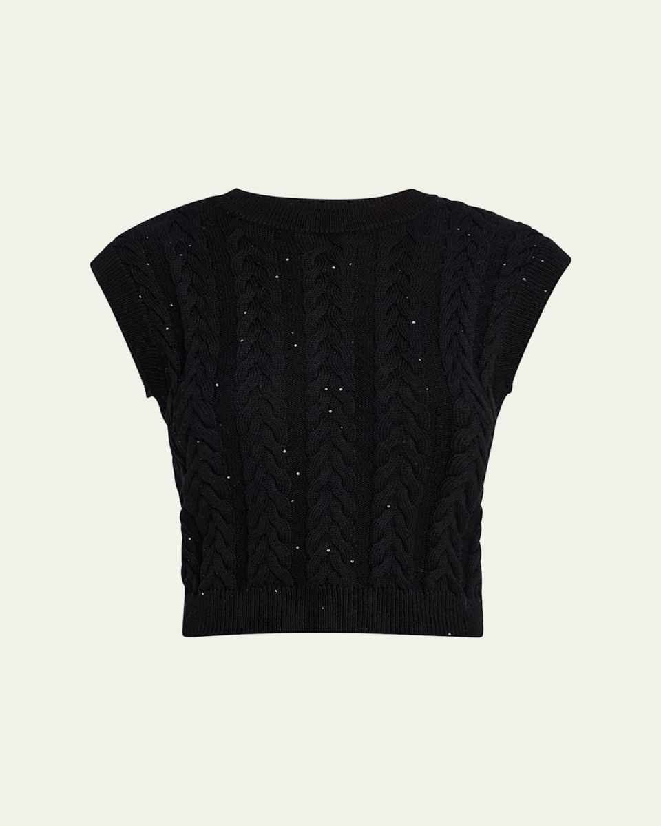 Fitted Diamante Cotton Tank